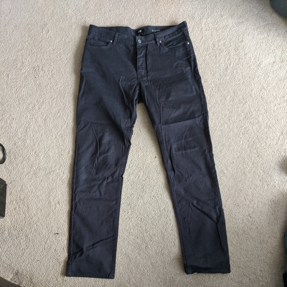 H&M Chino Slim Fit Pants, Dark Gray - Size 32/30 - Picture 2 of 8